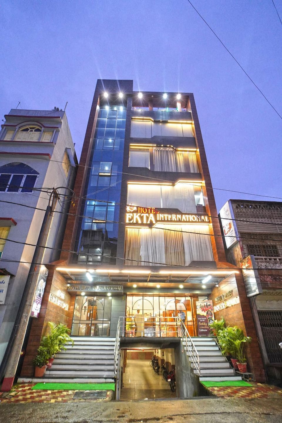 Property building, Night, City view