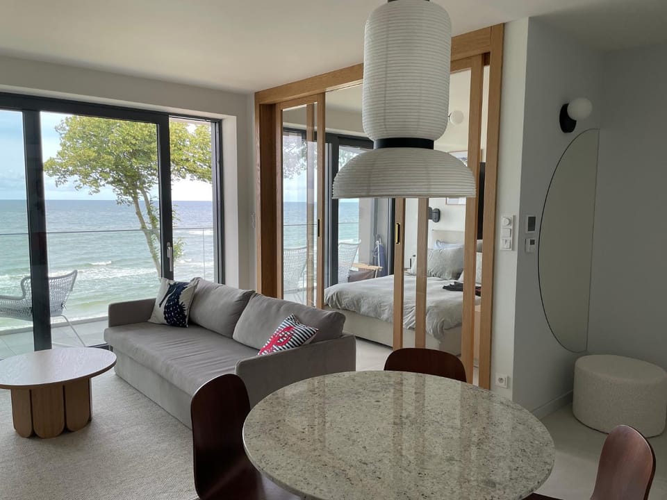 Living room, Seating area, Dining area, Sea view