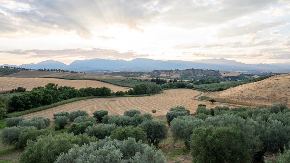 Natural landscape, Mountain view, Sunset