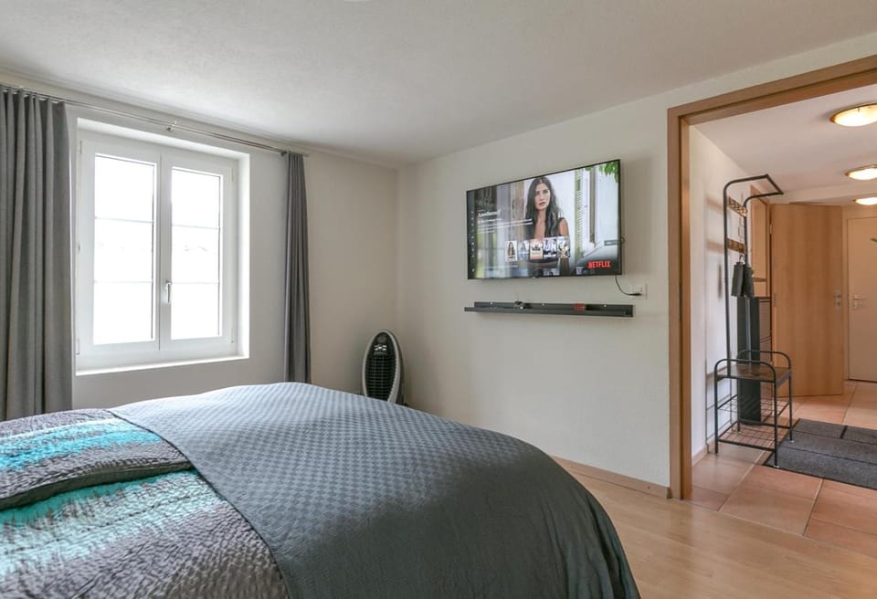 Bed, TV and multimedia, Photo of the whole room, Bedroom