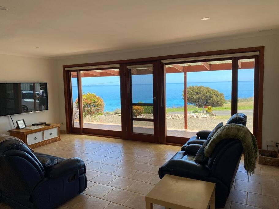 Living room, Seating area, Sea view