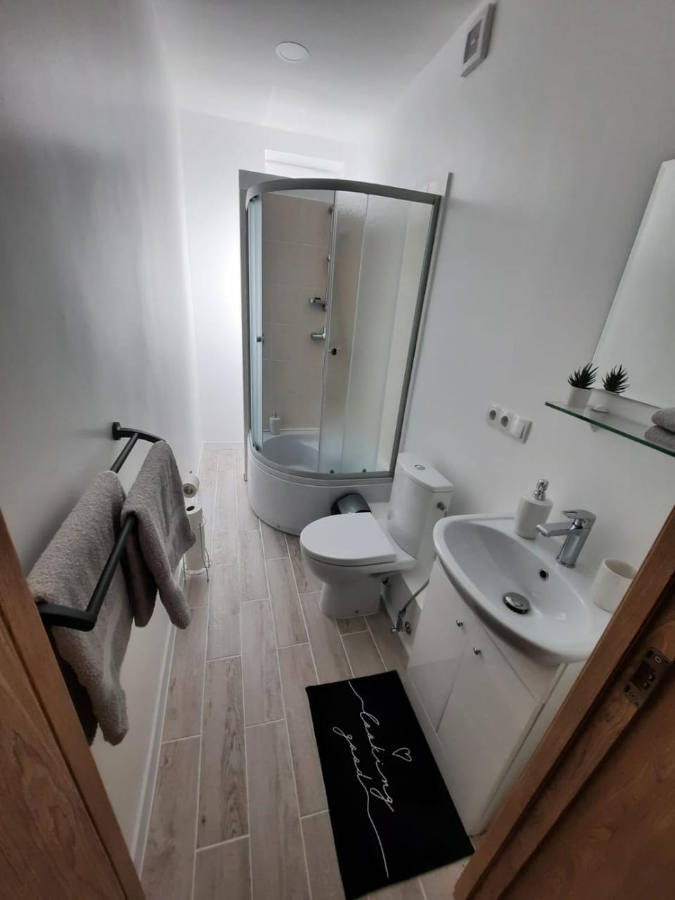 Shower, Toilet, towels