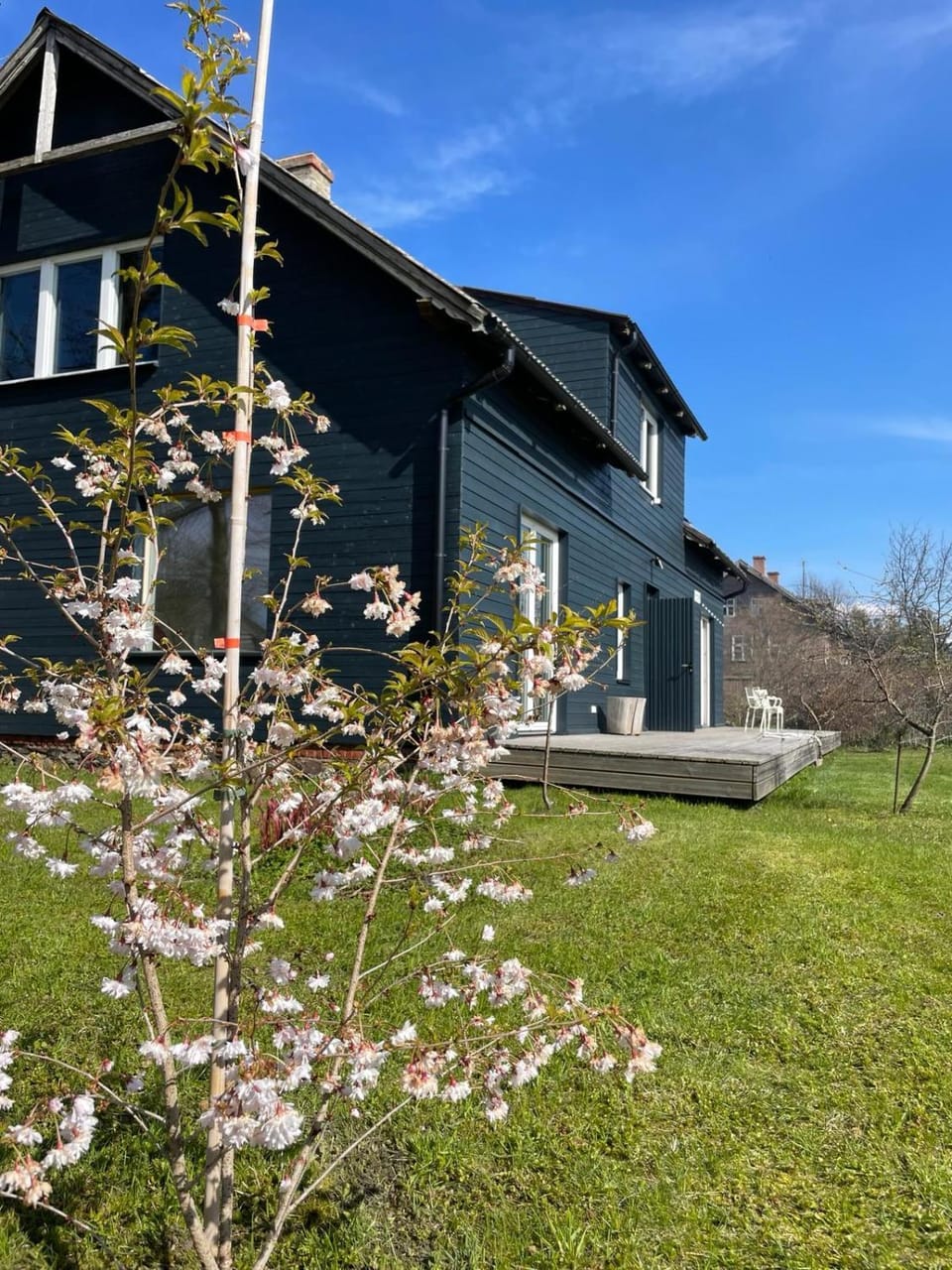 Property building, Spring, Garden, Garden view