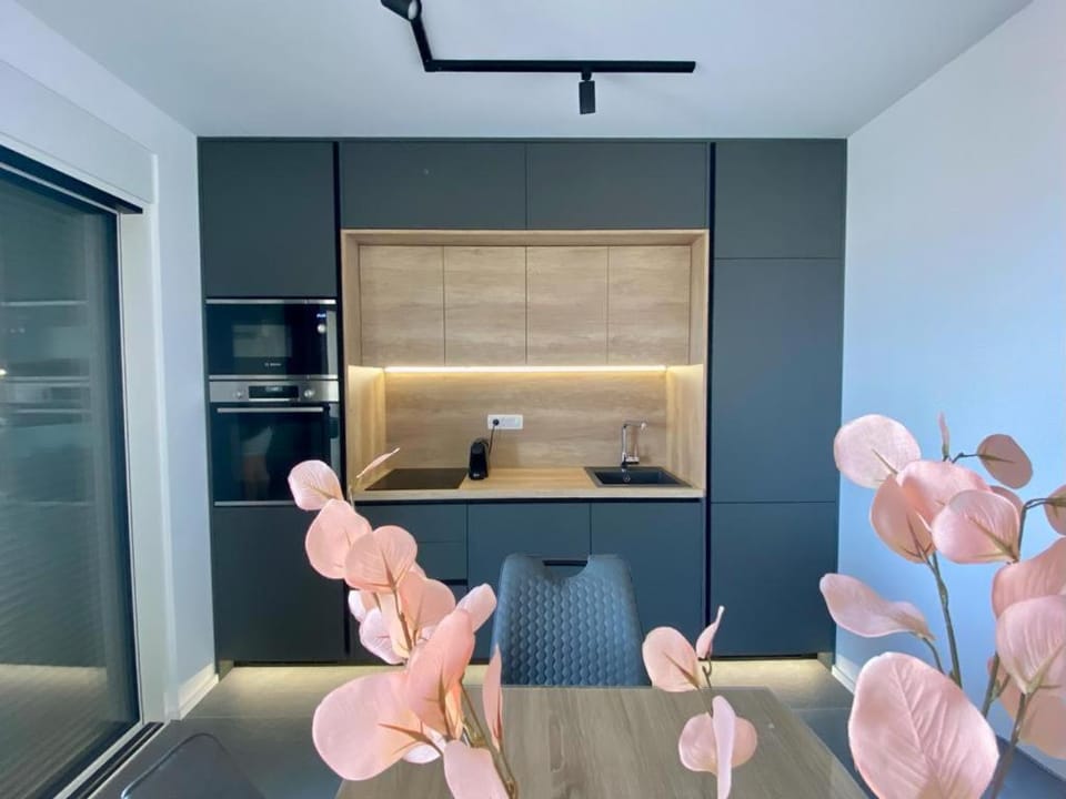 Kitchen or kitchenette, minibar