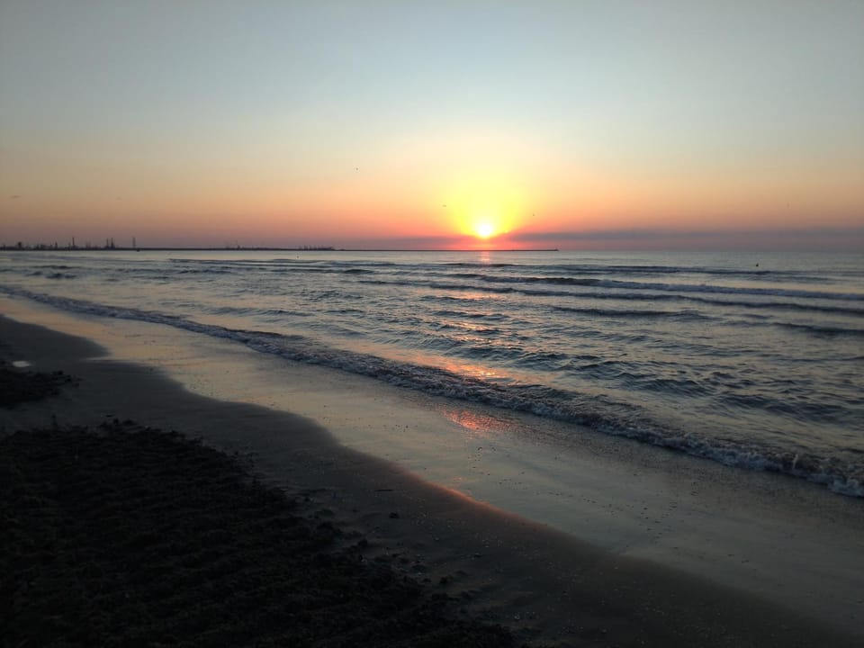 Natural landscape, Beach, Sunrise