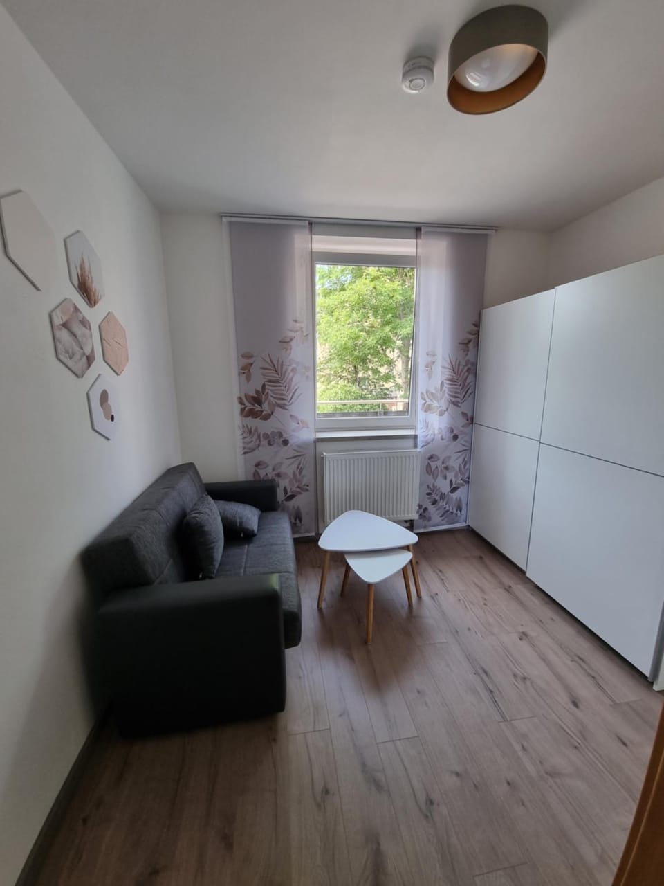 Seating area, wardrobe