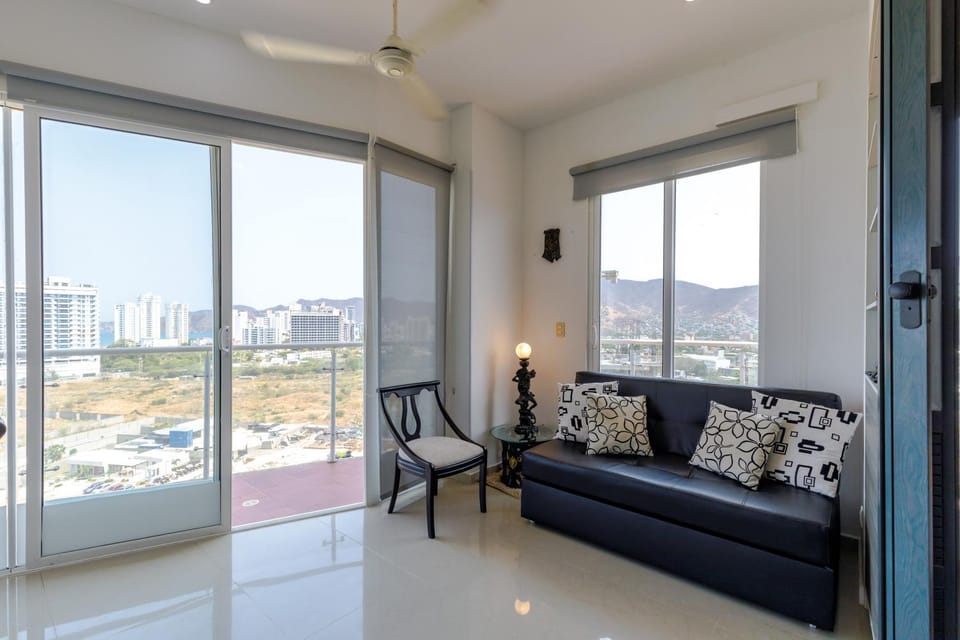 View (from property/room), Balcony/Terrace, Living room, Seating area, Mountain view