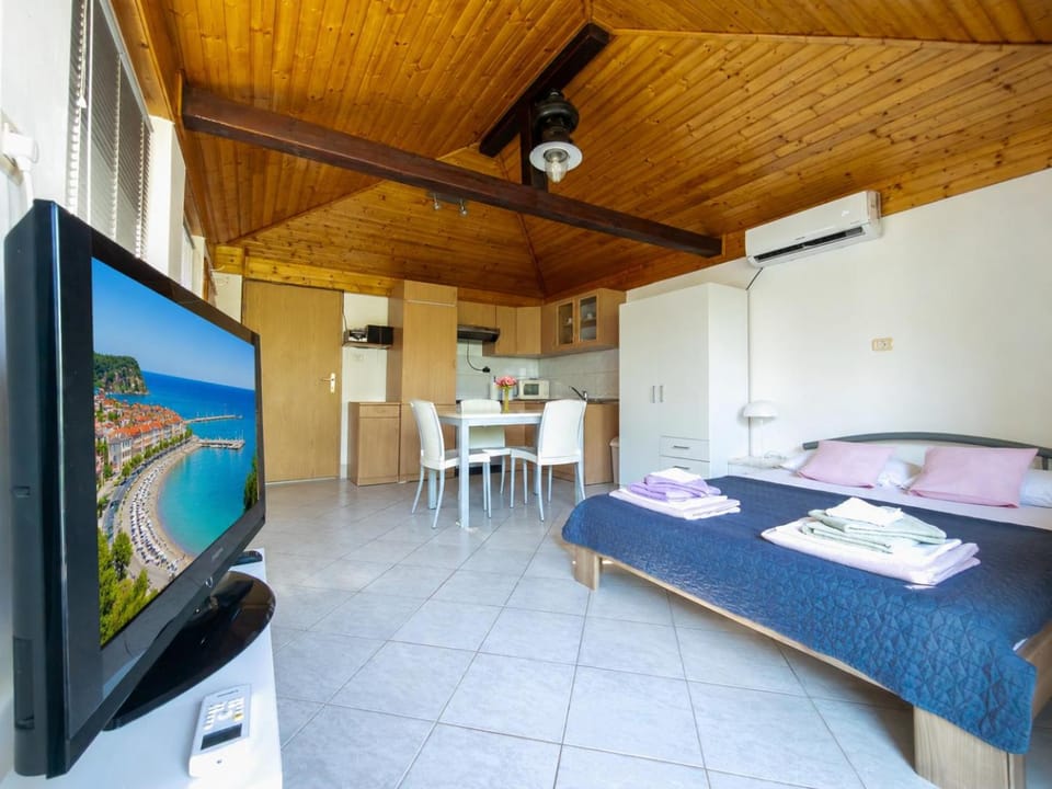 TV and multimedia, Kitchen or kitchenette, Photo of the whole room, Dining area, Bedroom, air conditioner
