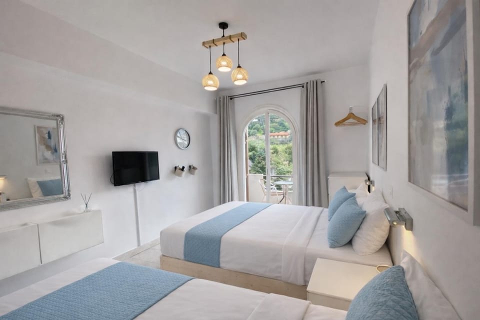 Navy Studio by likeyourhome with Mountain View Balcony, Near Beach 1 km, Self Check-in Apartment in Corfu, Greece