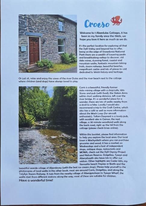 Cosy riverside cottage in beautiful Corris House in Wales