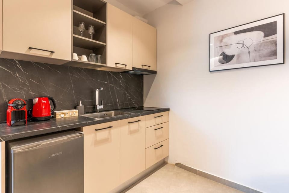 Coffee/tea facilities, Kitchen or kitchenette, stove, toaster