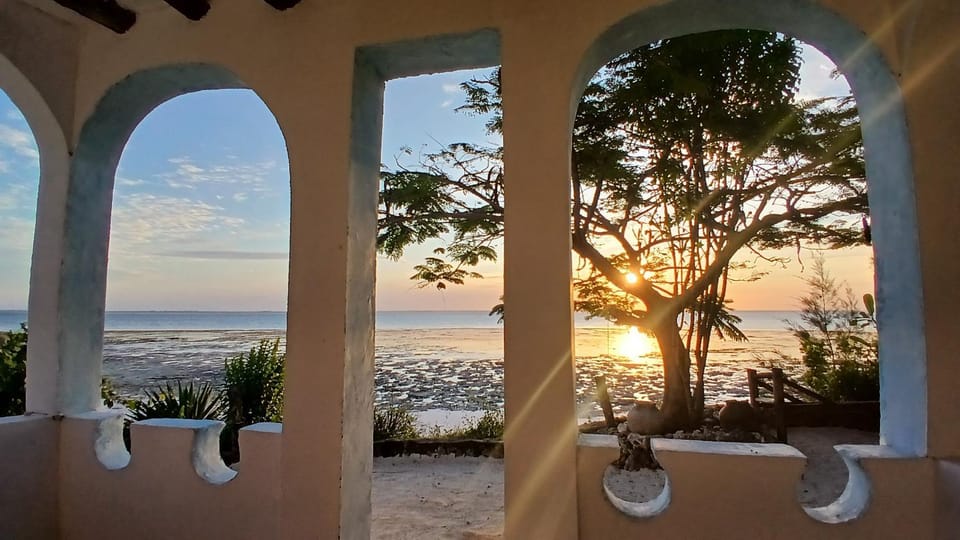 Patio, Natural landscape, View (from property/room), Sea view, Sunset
