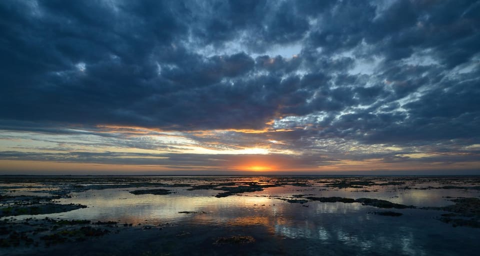 Natural landscape, Sea view, Sunset