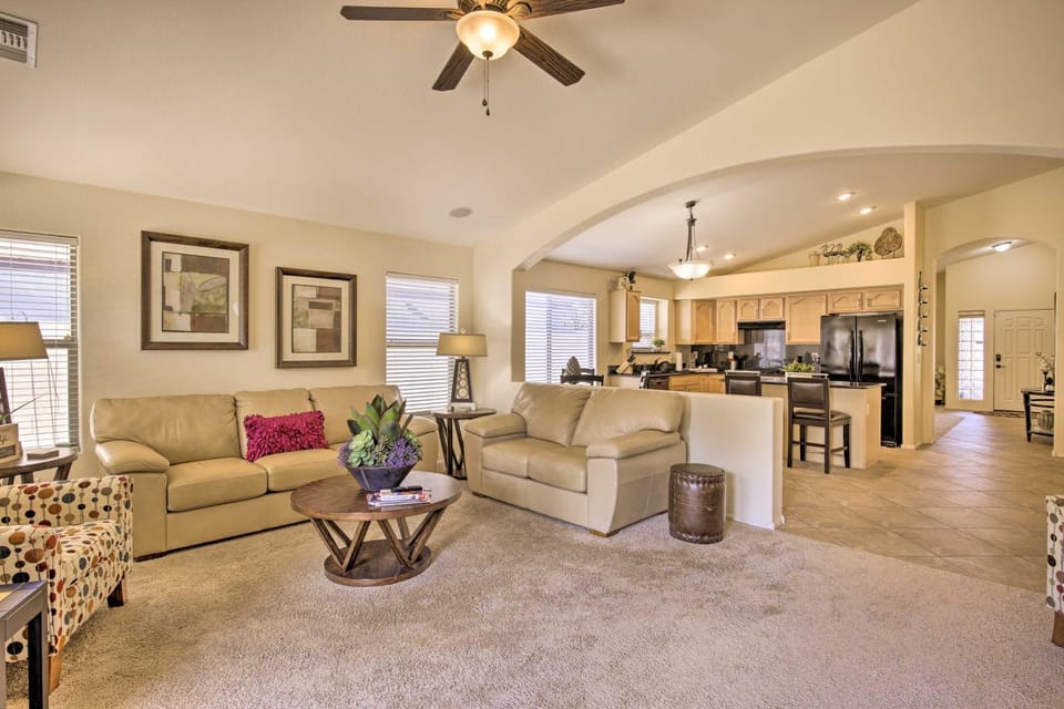 Chic Maricopa Getaway w/ Outdoor Oasis & Pool House in Maricopa