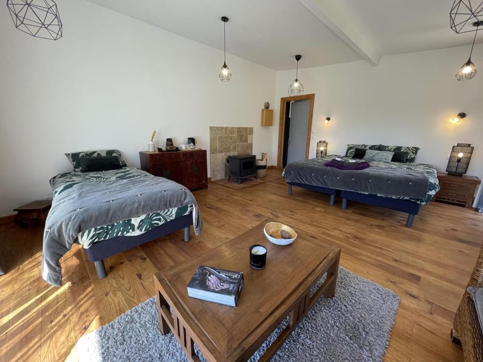 Bed, Living room, Photo of the whole room, Seating area, Bedroom