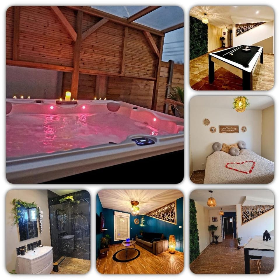 A Fleur de Spa : Maison chaleureuse avec spa privatif et billard. House in Hauts-de-France