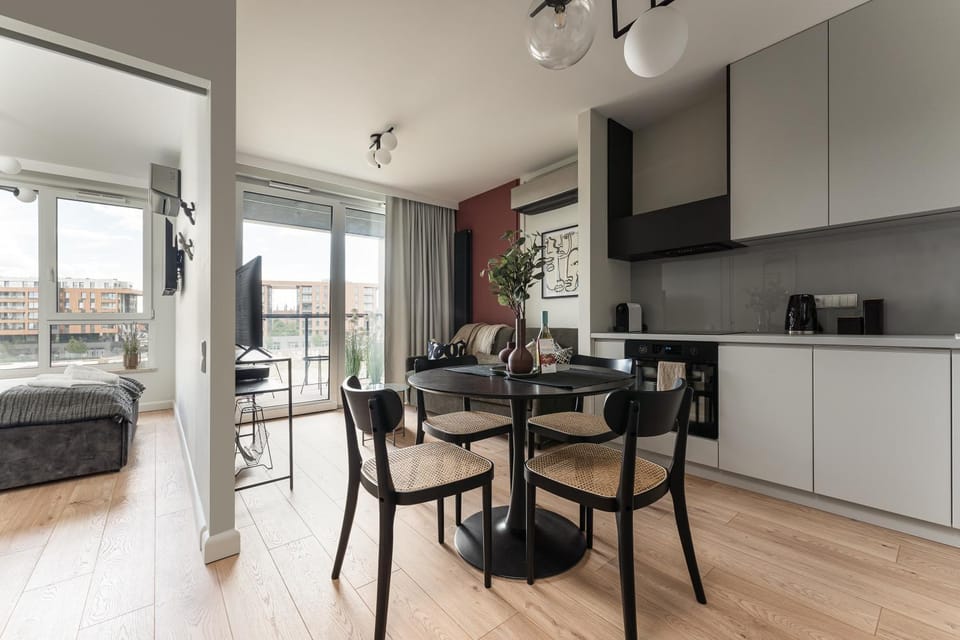 Kitchen or kitchenette, Living room, Dining area