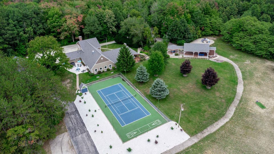 Property building, View (from property/room), Tennis court