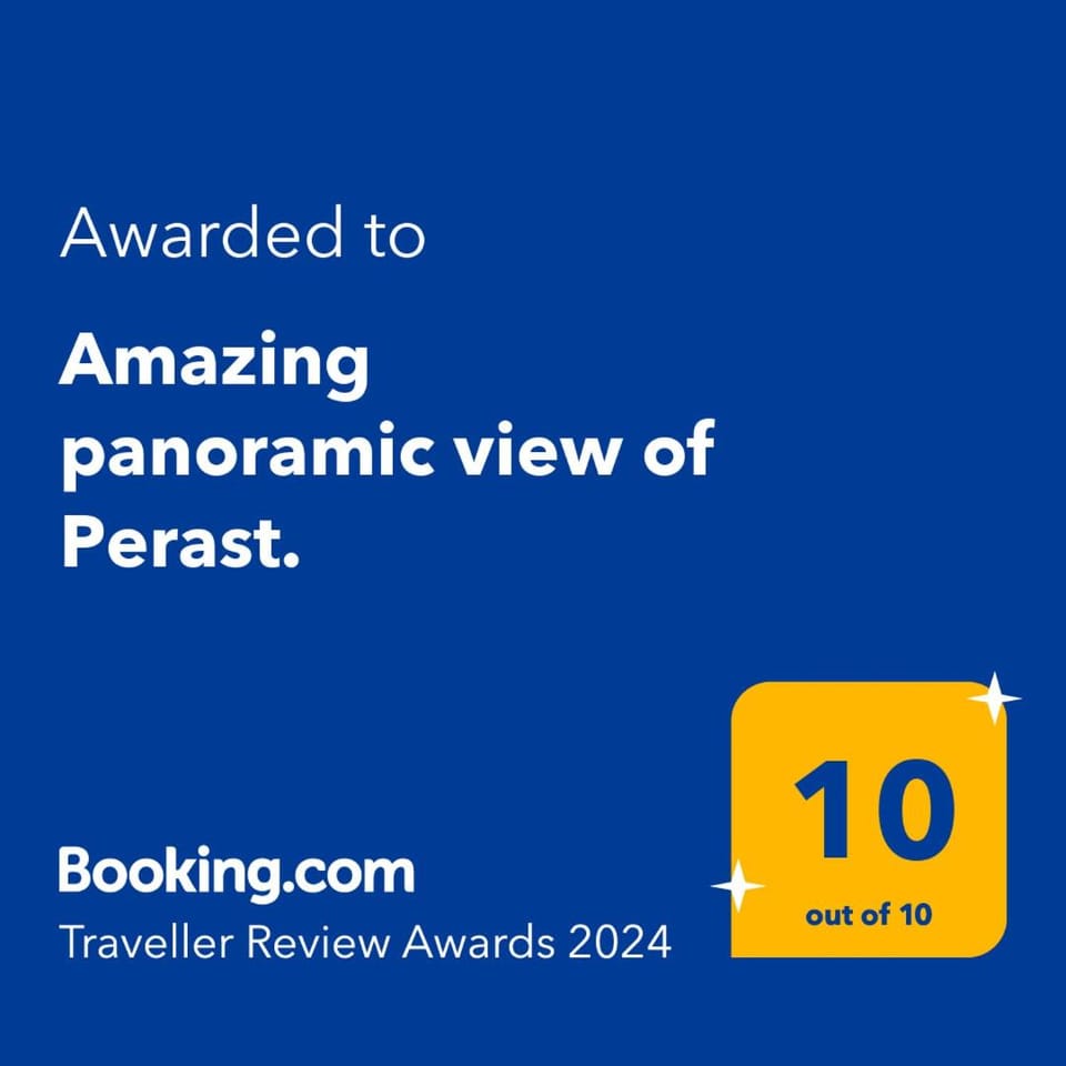 Amazing panoramic view of Perast. Apartment in Kotor Municipality