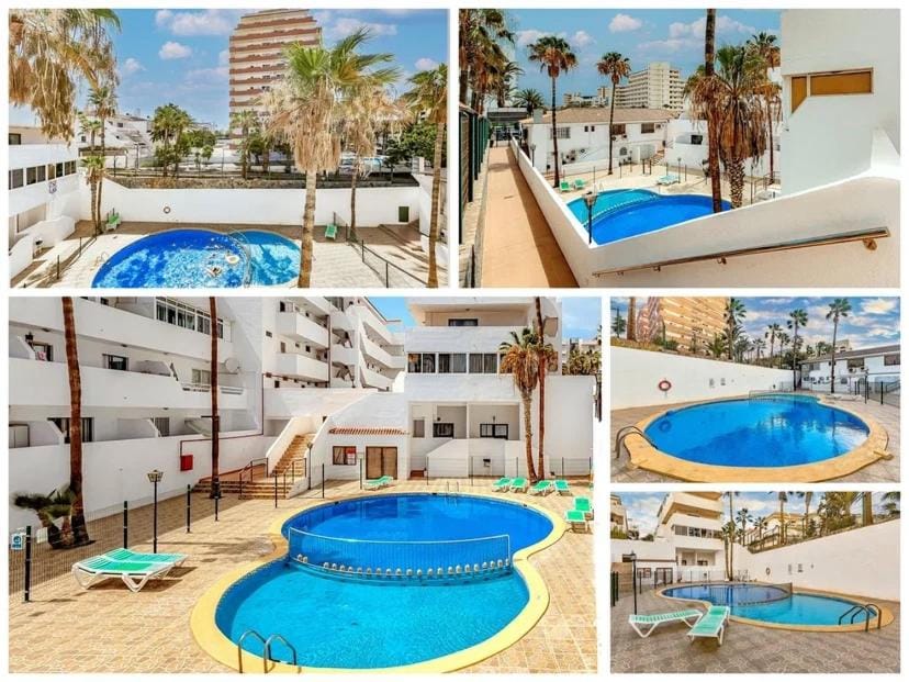 Pool view, Swimming pool, sunbed