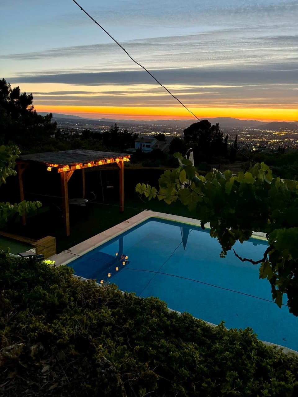 Swimming pool, Sunset
