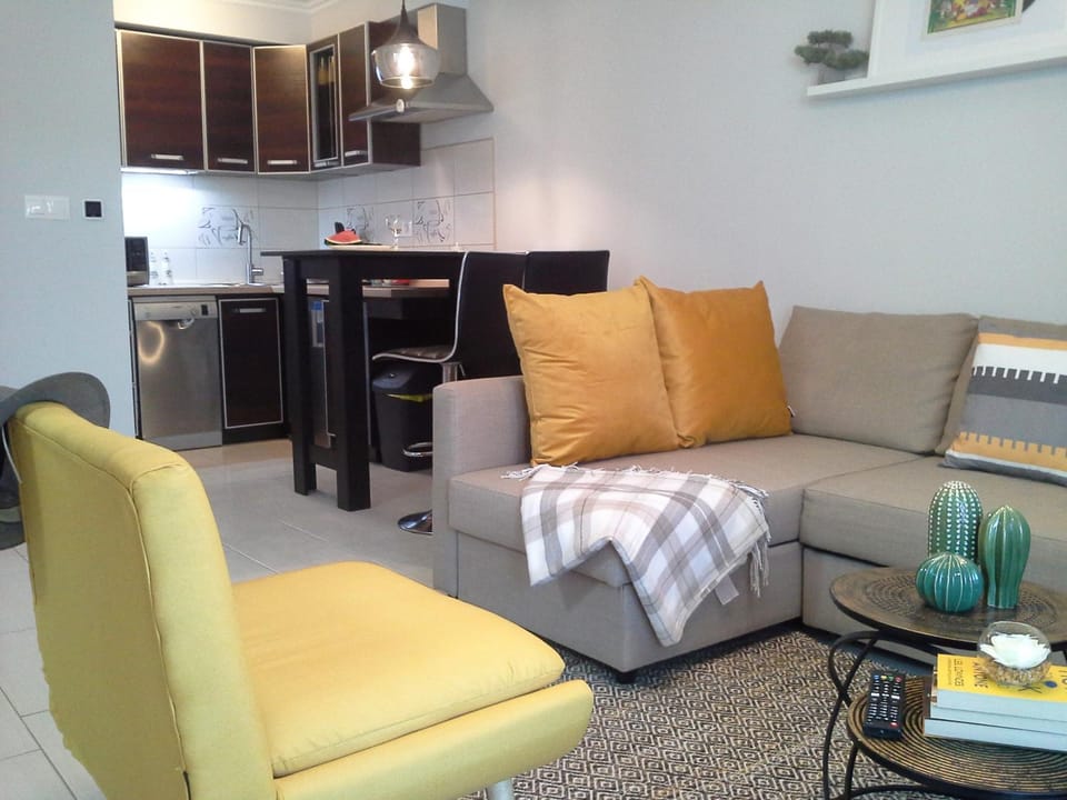 Living room, kitchen
