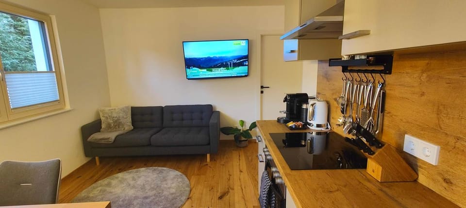 TV and multimedia, Kitchen or kitchenette, Living room, Seating area