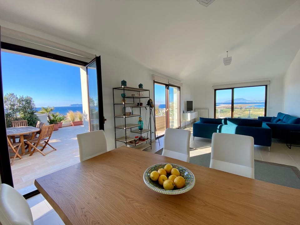 Living room, Seating area, Sea view