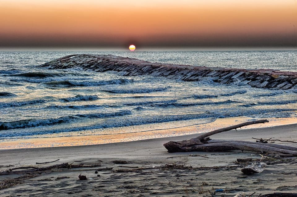 Natural landscape, Beach, Sunset