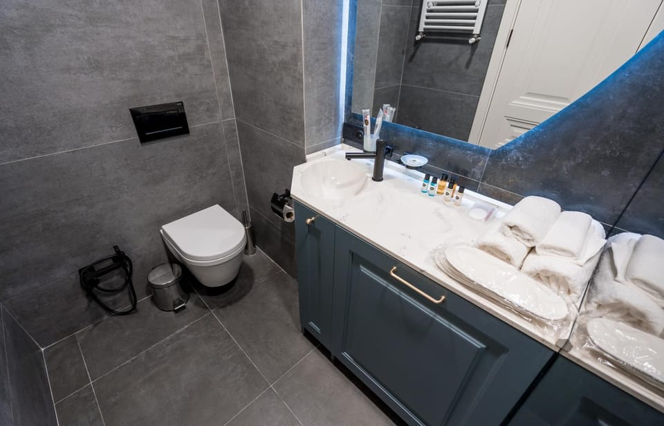 Toilet, Bathroom, towels