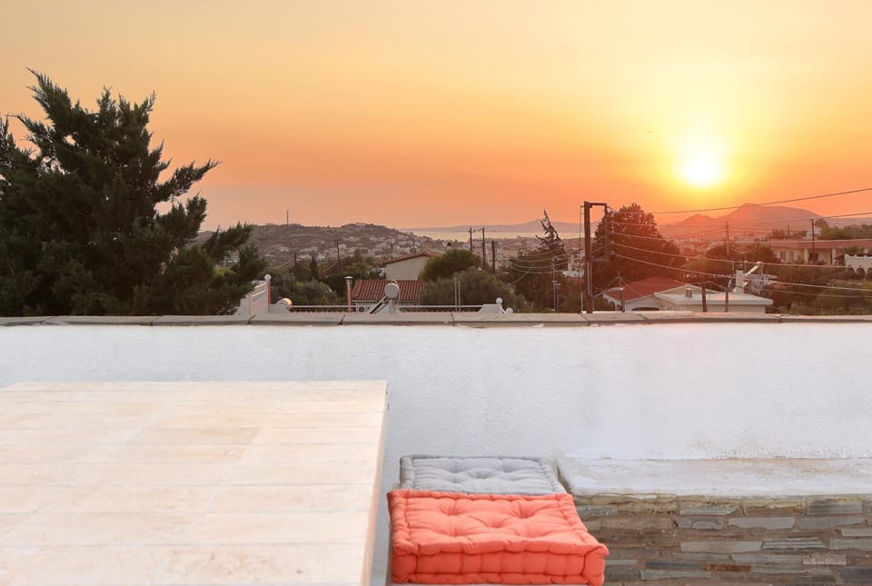 Natural landscape, View (from property/room), Balcony/Terrace, Sea view, Sunset