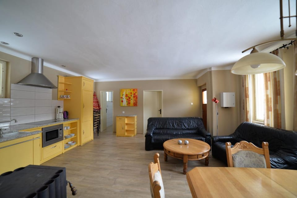 Living room, Dining area, minibar, stove