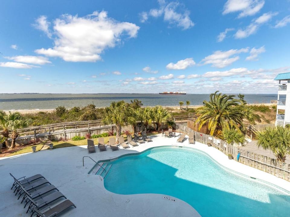 Property building, Natural landscape, Garden, Beach, Sea view, Swimming pool