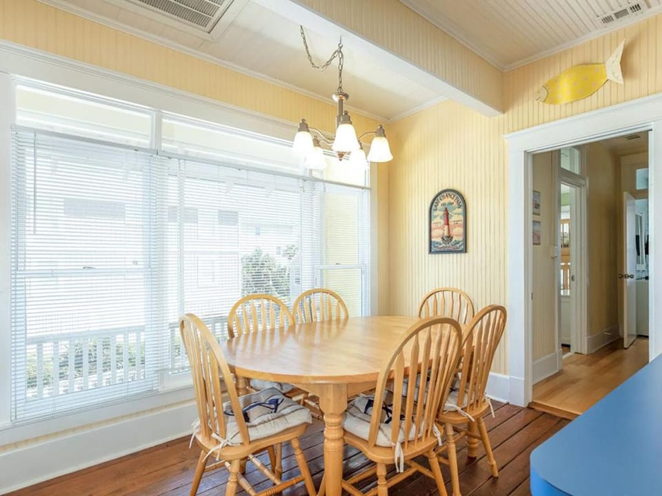 Dining area, furniture, air conditioner