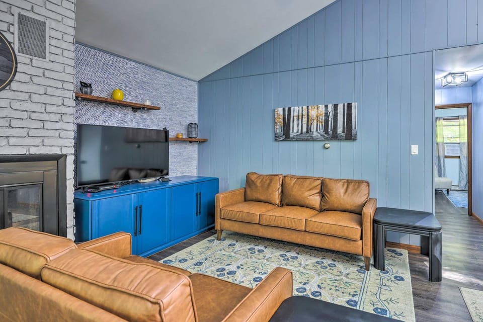 Wraparound Deck: Big Bass Lake Home in Gouldsboro House in Pocono Mountains