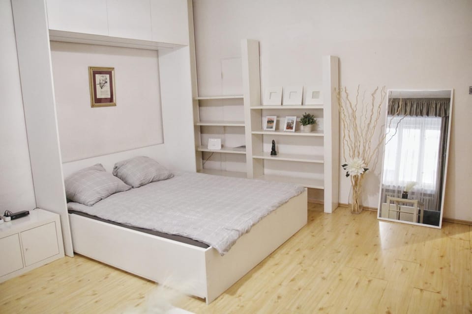 Bed, Living room, Photo of the whole room, Bedroom