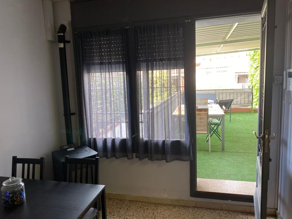 Patio, Living room, Dining area