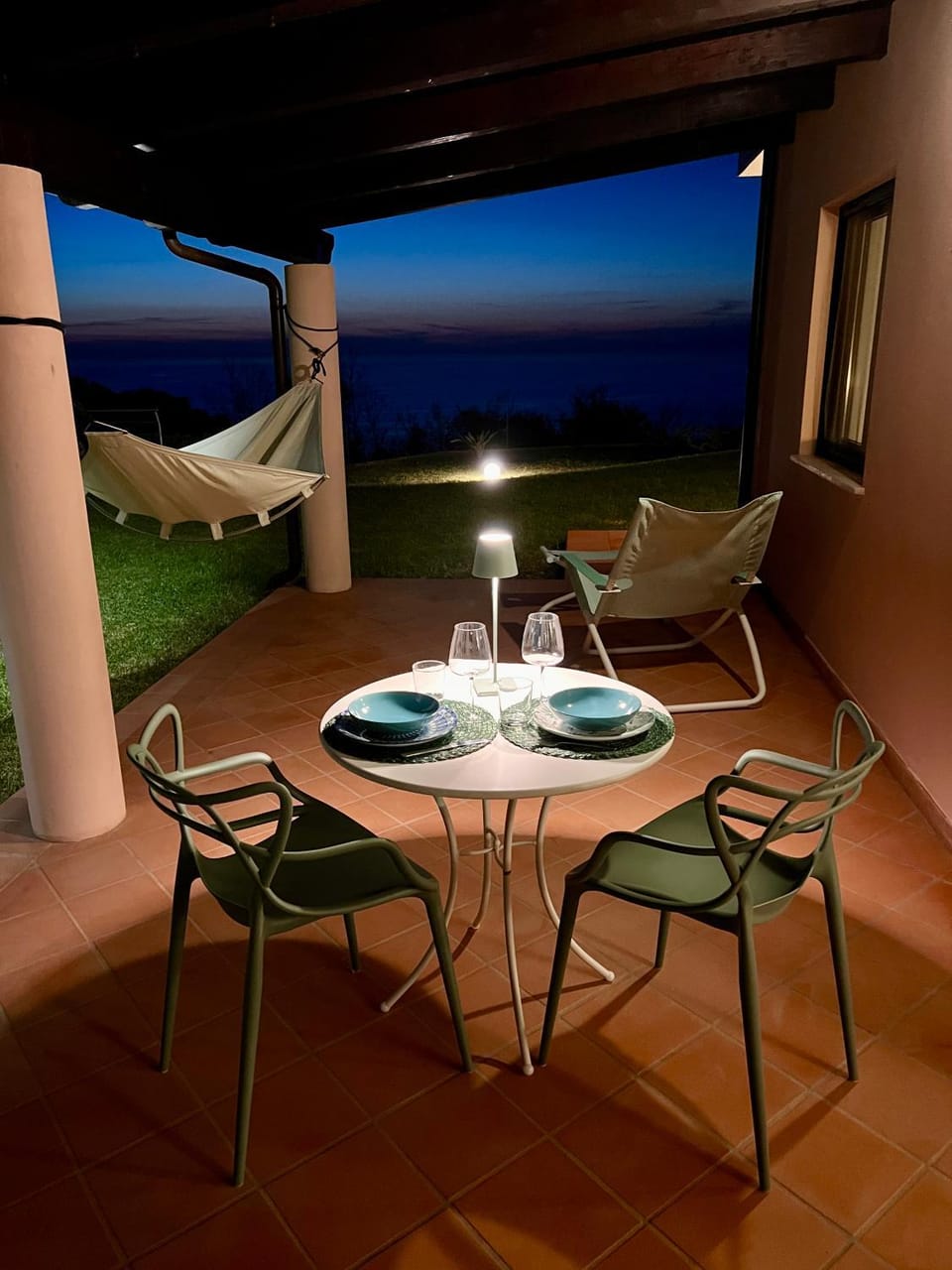 Patio, Natural landscape, Living room, Dining area, Sunset