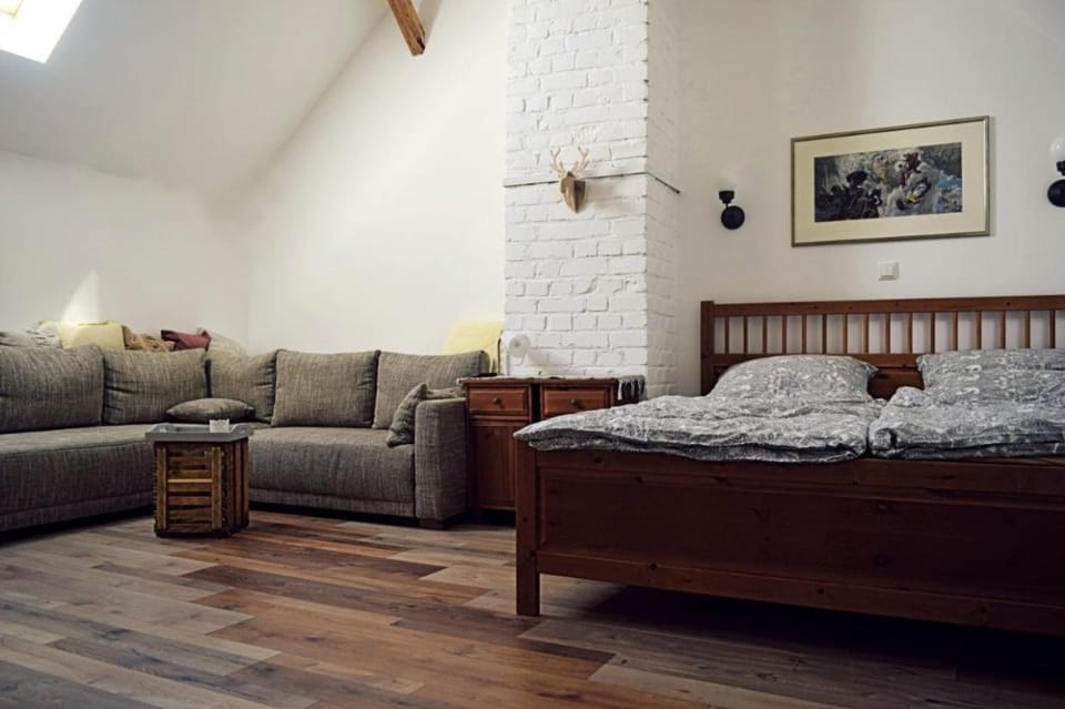 Bed, Living room, Photo of the whole room, Seating area, Bedroom