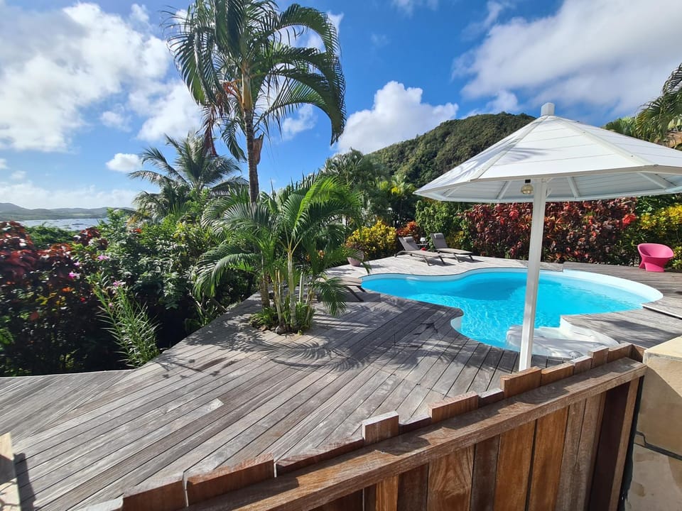 Patio, Day, Natural landscape, Garden, Garden view, Mountain view, Pool view, Swimming pool