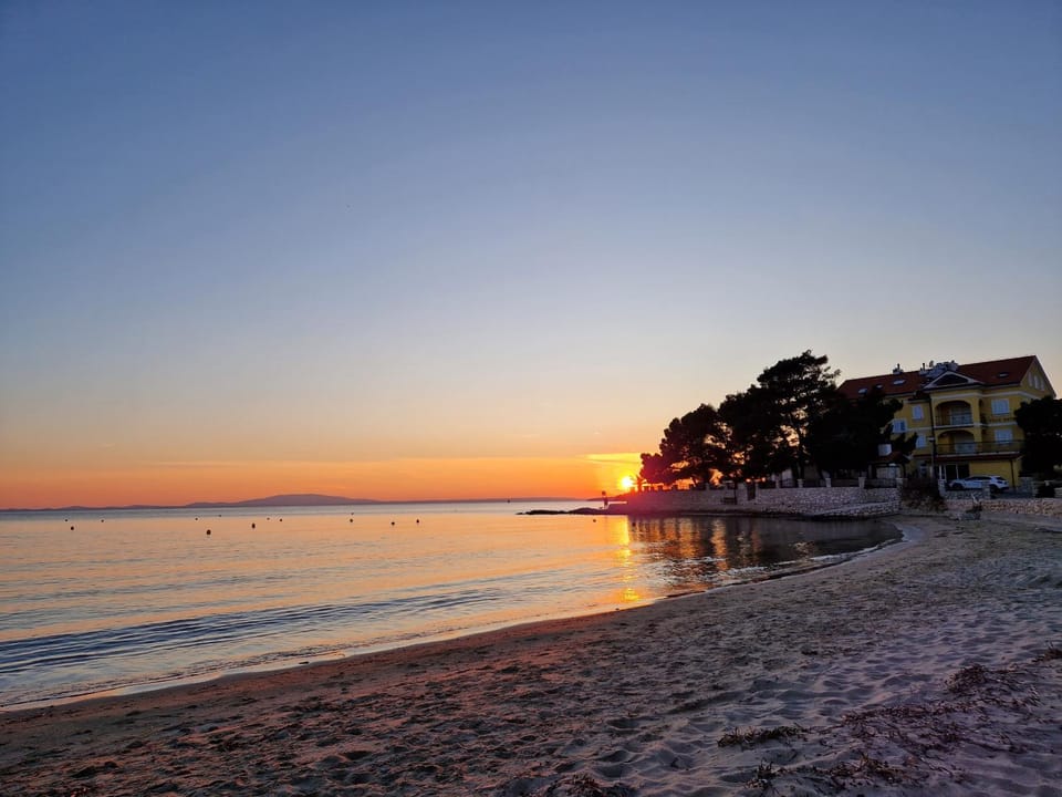 Beach, Sea view, Sunset