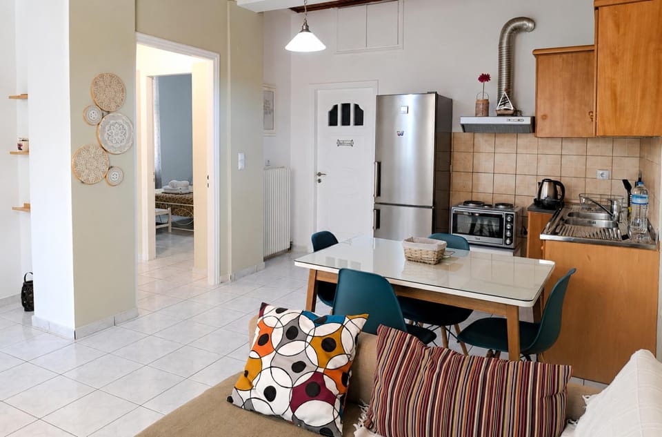 Living room, kitchen