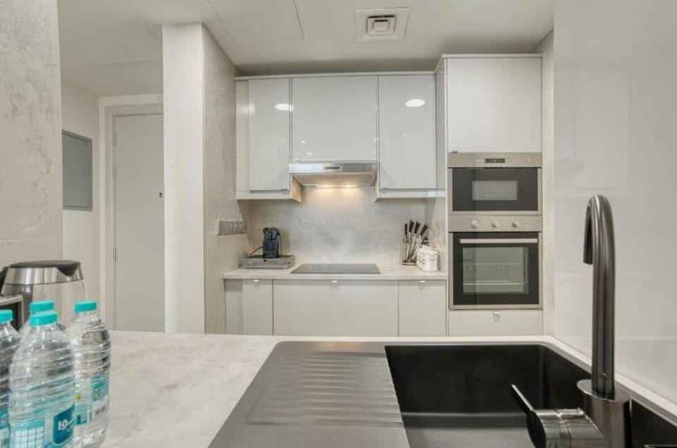 Kitchen or kitchenette, oven