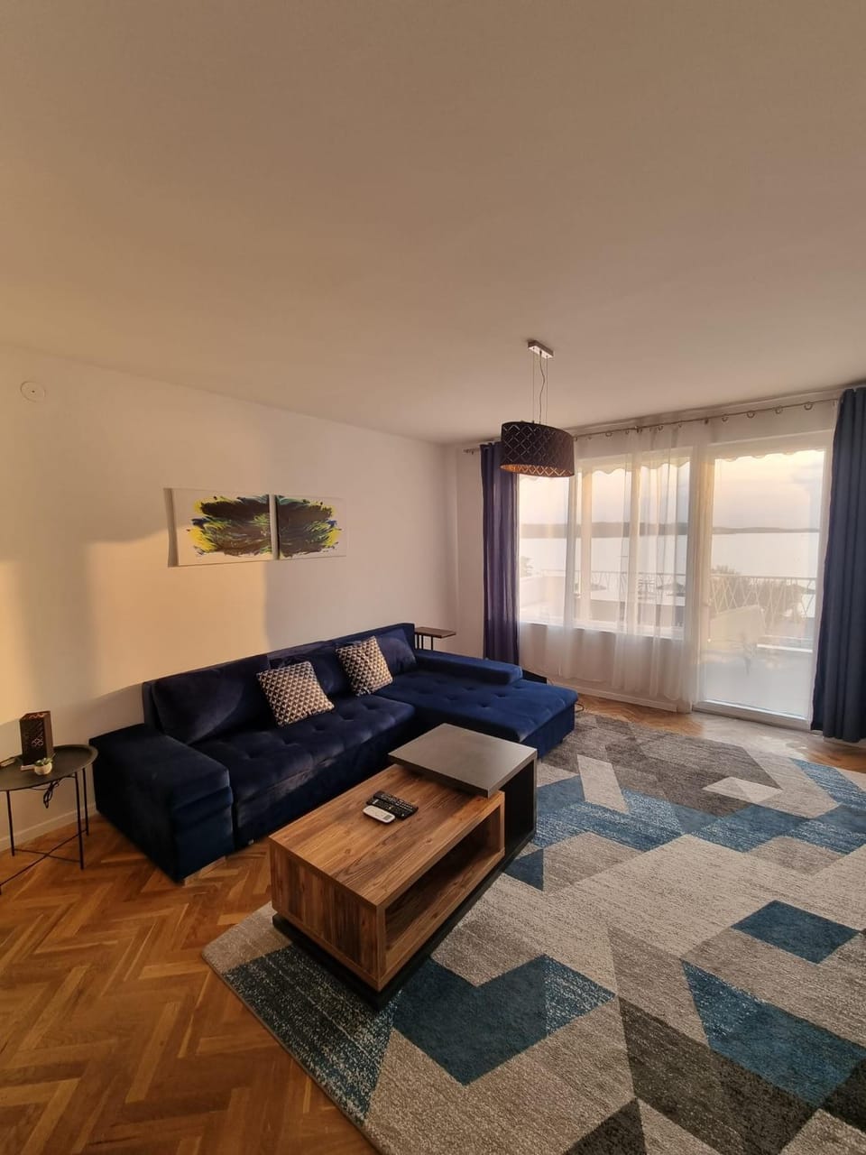Living room, Seating area, Sea view