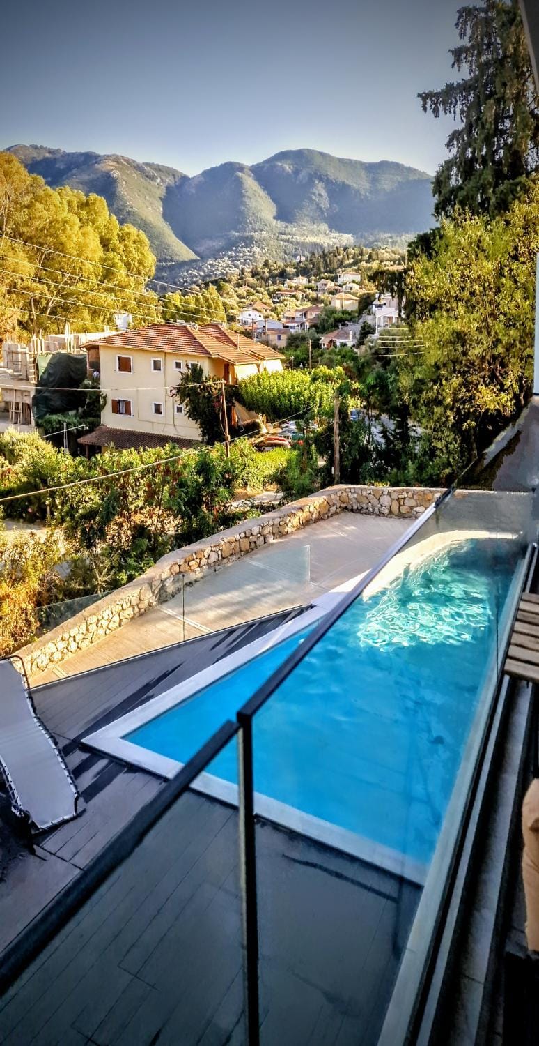 Natural landscape, Mountain view, Pool view, Swimming pool