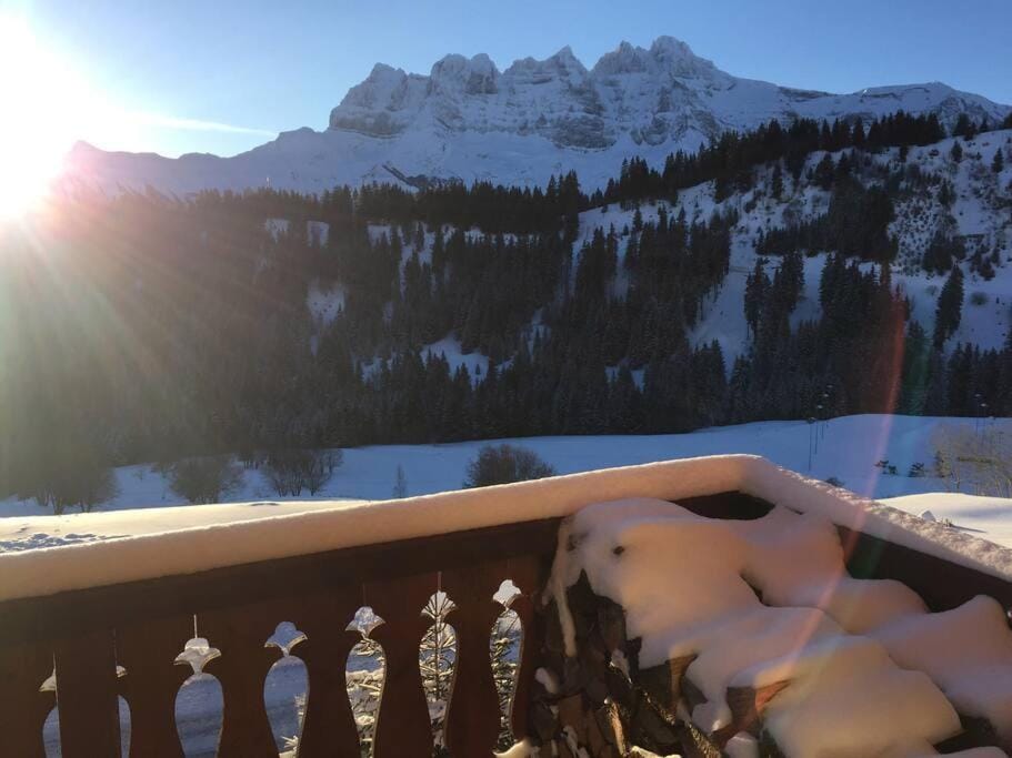 Winter, Balcony/Terrace, Mountain view
