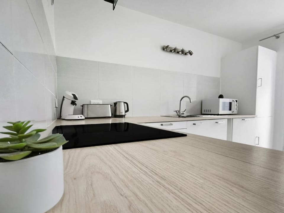 Coffee/tea facilities, stove, toaster