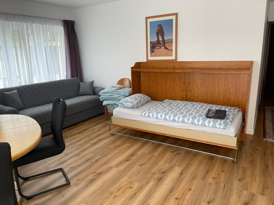 Bed, Living room, Photo of the whole room, Seating area