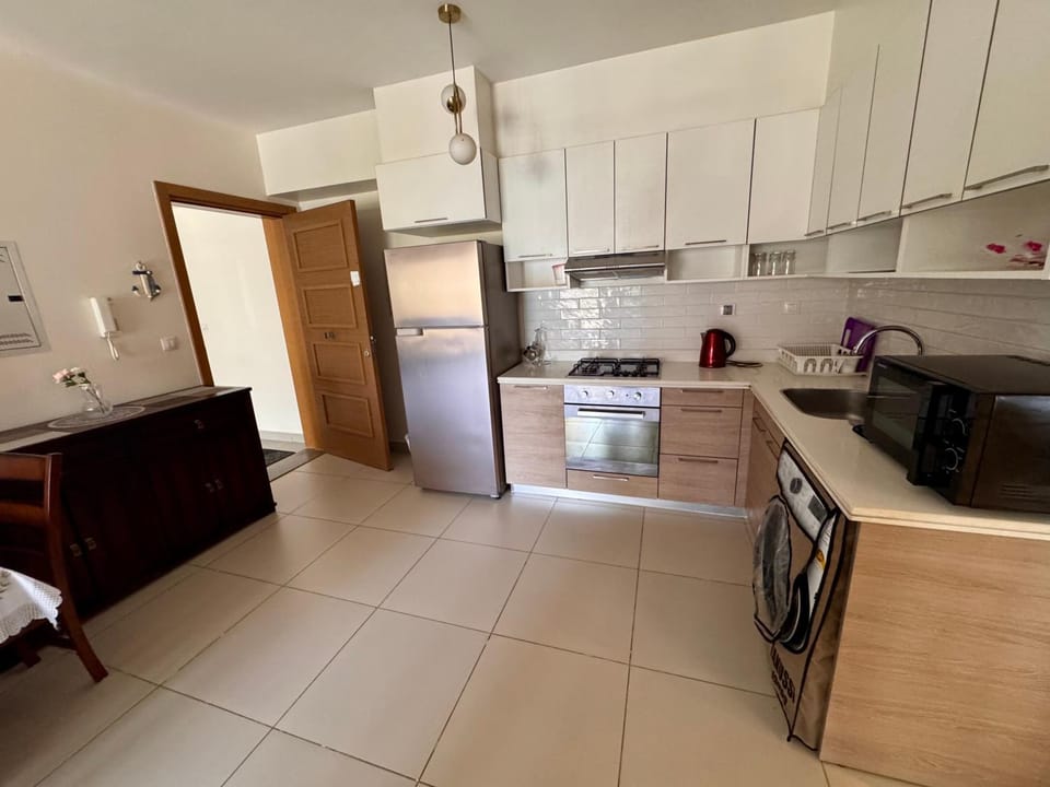 Kitchen or kitchenette, dishwasher, oven, washing machine