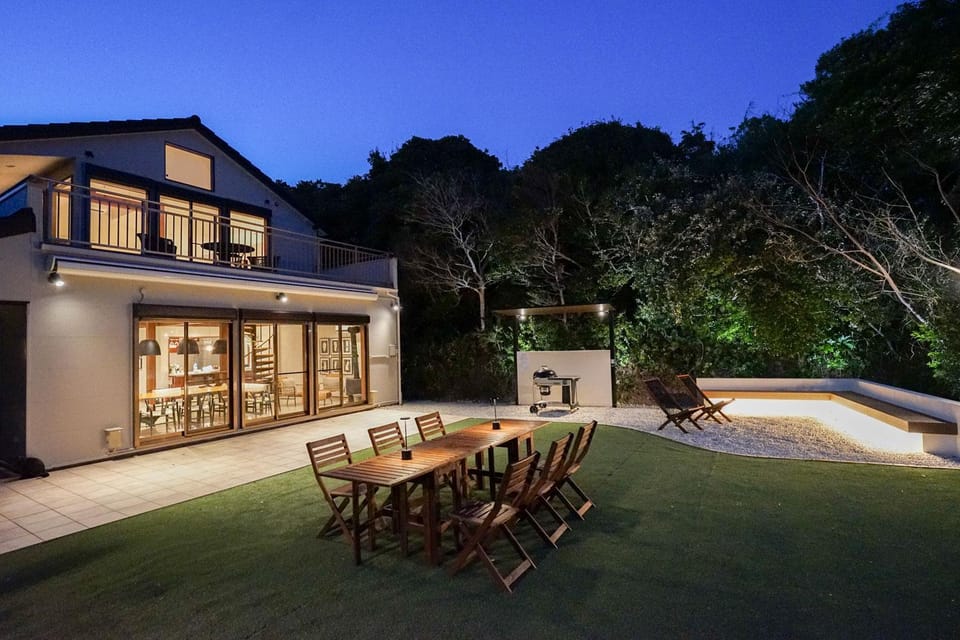 Property building, BBQ facilities, Garden view